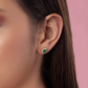 Aretes con esmeralda